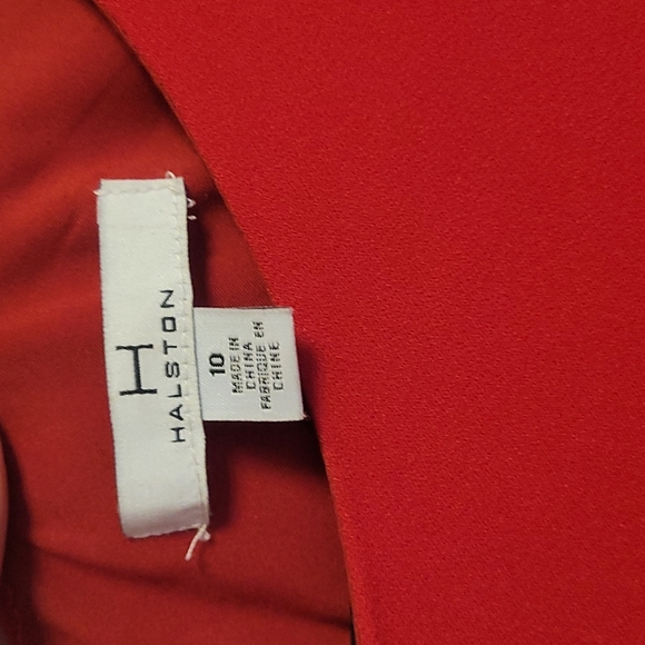 Halston sz 10 red evening dress - Picture 4 of 5